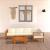 Set mobilier grădină perne alb/crem, 6 piese, lemn masiv acacia GartenMobel Dekor