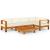 Set mobilier grădină perne alb/crem, 6 piese, lemn masiv acacia GartenMobel Dekor