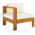 Set mobilier grădină perne alb/crem, 6 piese, lemn masiv acacia GartenMobel Dekor