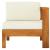 Set mobilier grădină perne alb/crem, 6 piese, lemn masiv acacia GartenMobel Dekor