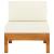 Set mobilier grădină perne alb/crem, 6 piese, lemn masiv acacia GartenMobel Dekor