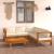 Set mobilier grădină perne alb/crem, 6 piese, lemn masiv acacia GartenMobel Dekor