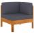 Set mobilier grădină perne gri închis, 5 piese, lemn acacia GartenMobel Dekor