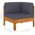 Set mobilier grădină perne gri închis, 5 piese, lemn acacia GartenMobel Dekor