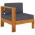 Set mobilier grădină perne gri închis, 6 piese, lemn acacia GartenMobel Dekor