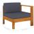 Set mobilier grădină perne gri închis, 6 piese, lemn acacia GartenMobel Dekor
