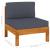 Set mobilier grădină perne gri închis, 6 piese, lemn acacia GartenMobel Dekor