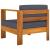 Set mobilier grădină perne gri închis, 6 piese, lemn acacia GartenMobel Dekor
