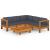 Set mobilier grădină perne, gri închis, 6 piese, lemn acacia GartenMobel Dekor