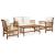 Set mobilier de grădină cu perne, 4 piese, lemn masiv de acacia GartenMobel Dekor