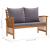 Set mobilier de grădină cu perne, 4 piese, lemn masiv de acacia GartenMobel Dekor