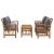 Set mobilier de grădină cu perne, 4 piese, lemn masiv de acacia GartenMobel Dekor