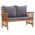 Set mobilier de grădină cu perne, 4 piese, lemn masiv de acacia GartenMobel Dekor