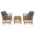 Set mobilier de grădină cu perne, 3 piese, lemn masiv de acacia GartenMobel Dekor