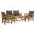Set mobilier grădină cu perne, 5 piese, lemn masiv de acacia GartenMobel Dekor