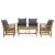 Set mobilier grădină cu perne, 5 piese, lemn masiv de acacia GartenMobel Dekor
