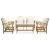 Set mobilier de grădină cu perne, 5 piese, lemn masiv de acacia GartenMobel Dekor