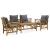 Set mobilier de grădină cu perne, 5 piese, lemn masiv de acacia GartenMobel Dekor