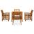 Set mobilier de grădină cu perne, 5 piese, lemn masiv de acacia GartenMobel Dekor