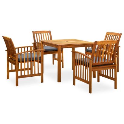 Set mobilier de grădină cu perne, 5 piese, lemn masiv de acacia GartenMobel Dekor