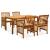 Set mobilier de grădină cu perne, 5 piese, lemn masiv acacia GartenMobel Dekor