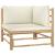 Set mobilier de grădină cu perne alb crem, 6 piese, bambus GartenMobel Dekor