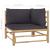 Set mobilier de grădină cu perne gri închis, 6 piese, bambus GartenMobel Dekor