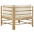 Set mobilier de grădină cu perne alb crem, 2 piese, bambus GartenMobel Dekor