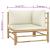 Set mobilier de grădină cu perne alb crem, 2 piese, bambus GartenMobel Dekor