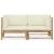 Set mobilier de grădină cu perne alb crem, 2 piese, bambus GartenMobel Dekor