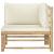 Set mobilier de grădină cu perne alb crem, 2 piese, bambus GartenMobel Dekor
