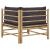 Set mobilier de grădină cu perne gri închis, 2 piese, bambus GartenMobel Dekor