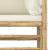 Set mobilier de grădină, cu perne alb crem, 4 piese, bambus GartenMobel Dekor