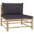 Set mobilier de grădină cu perne gri închis, 6 piese, bambus GartenMobel Dekor
