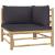 Set mobilier de grădină cu perne gri închis, 6 piese, bambus GartenMobel Dekor