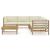 Set mobilier de grădină cu perne alb crem, 6 piese, bambus GartenMobel Dekor