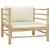 Set mobilier de grădină, cu perne alb crem, 8 piese, bambus GartenMobel Dekor