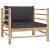 Set mobilier de grădină cu perne gri închis, 8 piese, bambus GartenMobel Dekor