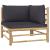 Set mobilier de grădină cu perne gri închis, 8 piese, bambus GartenMobel Dekor