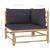 Set mobilier de grădină cu perne gri închis, 8 piese, bambus GartenMobel Dekor