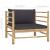 Set mobilier de grădină cu perne gri închis, 8 piese, bambus GartenMobel Dekor