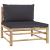 Set mobilier de grădină cu perne gri închis, 8 piese, bambus GartenMobel Dekor