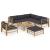 Set mobilier de grădină cu perne gri închis, 8 piese, bambus GartenMobel Dekor