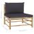 Set mobilier de grădină cu perne gri închis, 8 piese, bambus GartenMobel Dekor