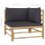 Set mobilier de grădină cu perne gri închis, 7 piese, bambus GartenMobel Dekor