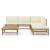 Set mobilier de grădină cu perne alb crem, 6 piese, bambus GartenMobel Dekor