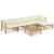 Set mobilier de grădină cu perne alb crem, 6 piese, bambus GartenMobel Dekor