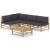 Set mobilier de grădină cu perne gri închis, 6 piese, bambus GartenMobel Dekor