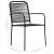 Set mobilier de grădină, 5 piese, negru, frânghie bumbac & oțel GartenMobel Dekor