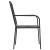 Set mobilier de grădină, 5 piese, negru, frânghie bumbac & oțel GartenMobel Dekor